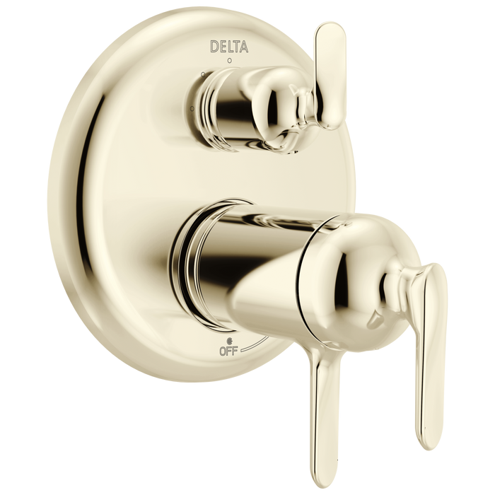 Delta Bonacci T27T845 17T Series 3-Setting Integrated Diverter Trim - Lumicoat Polished Nickel