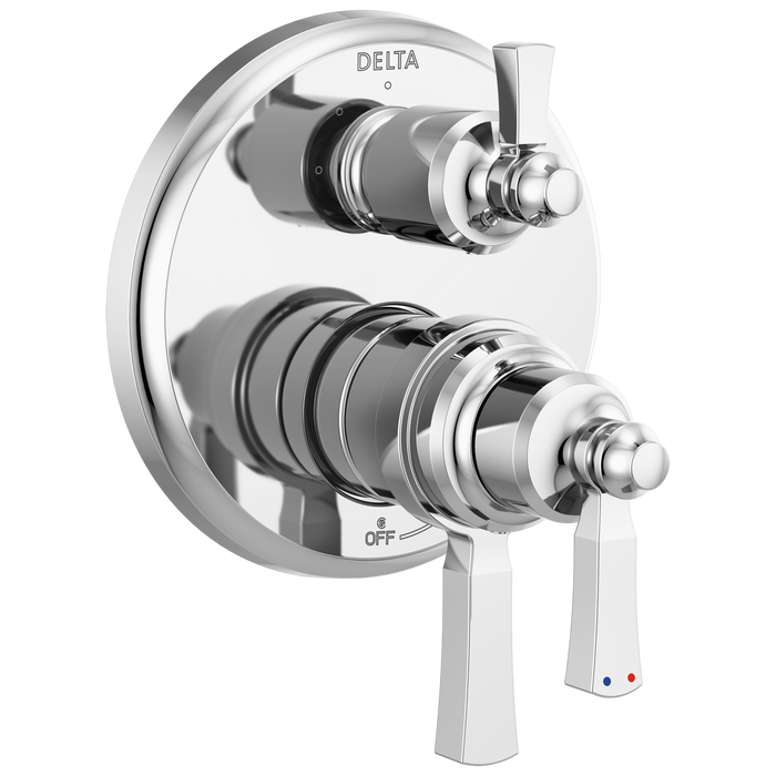 Delta Delta Dorval™: Traditional 2-Handle Monitor 17T Series Valve Trim with 3 Setting Diverter