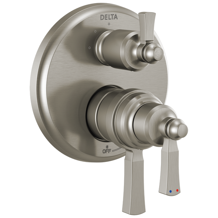 Delta Delta Dorval™: Traditional 2-Handle Monitor 17T Series Valve Trim with 3 Setting Diverter