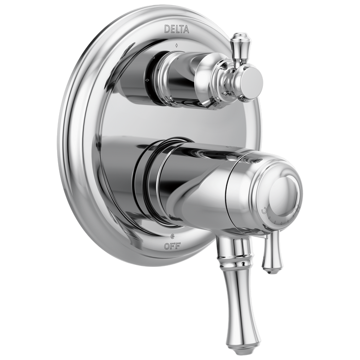 Delta T27T897 Cassidy Traditional 2-handle Tempassure 17T Series Valve Trim with 3-Setting Integrated Diverter