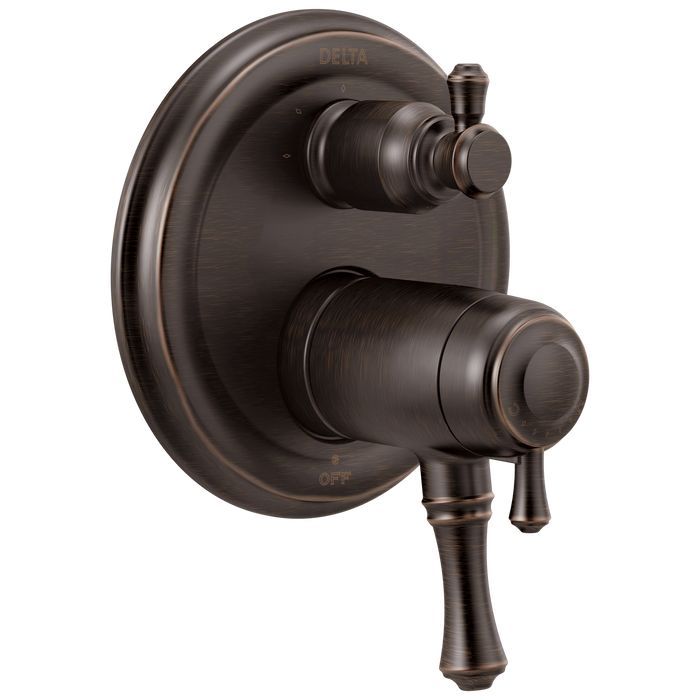 Delta T27T897 Cassidy Traditional 2-handle Tempassure 17T Series Valve Trim with 3-Setting Integrated Diverter