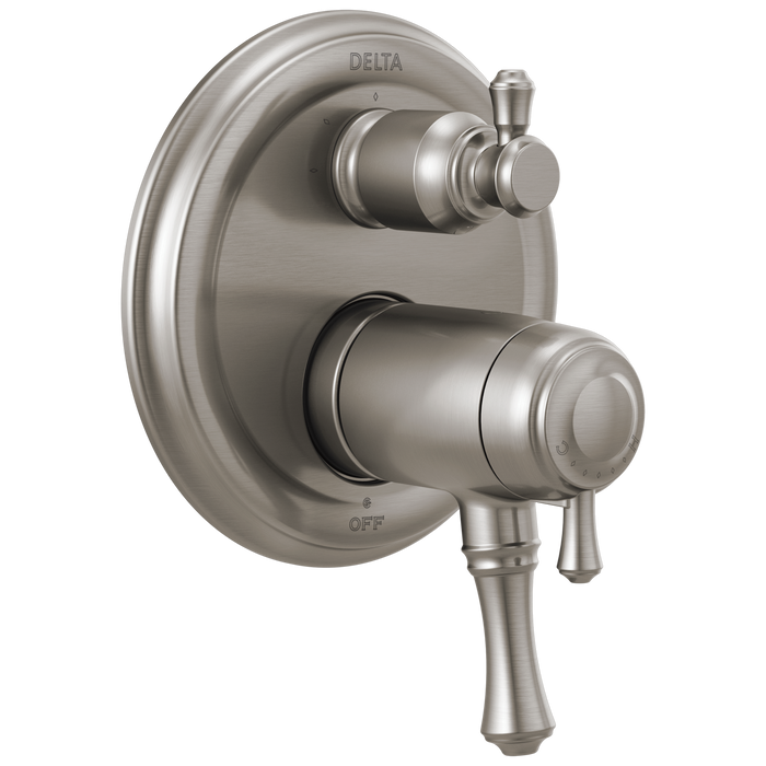Delta T27T897 Cassidy Traditional 2-handle Tempassure 17T Series Valve Trim with 3-Setting Integrated Diverter