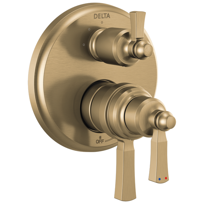 Delta Delta Dorval™: Traditional 2-Handle Monitor 17T Series Valve Trim with 6 Setting Diverter