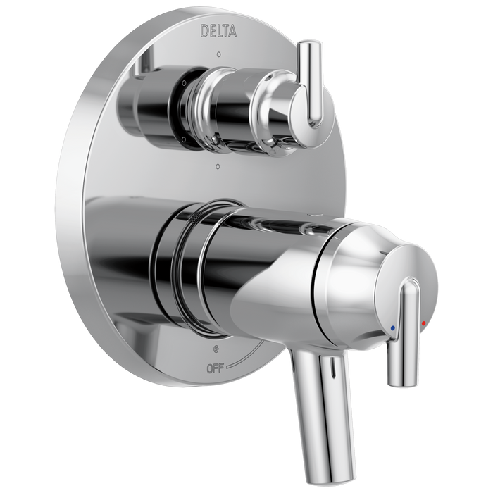 Delta T27T959 Trinsic Contemporary Two Handle Tempassure 17T Series Valve Trim with 6-Setting Integrated Diverter