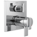 Angular Modern TempAssure 17T Series Valve Trim with 6-Setting Integrated Diverter