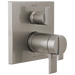 Angular Modern TempAssure 17T Series Valve Trim with 6-Setting Integrated Diverter