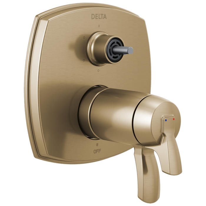 Delta T27T976-LHP Stryke 17 Thermostatic Integrated Diverter Trim with Six Function Diverter Less Diverter Handle