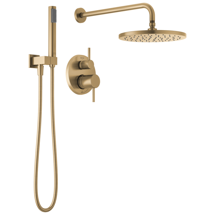 Delta Modern T342702 Monitor 14 Series Shower with Raincan & Hand Shower - Champagne Bronze