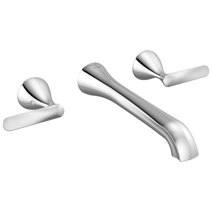 Delta Bonacci T3545LF Two Handle Wall Mount Bathroom Faucet - Lumicoat Chrome