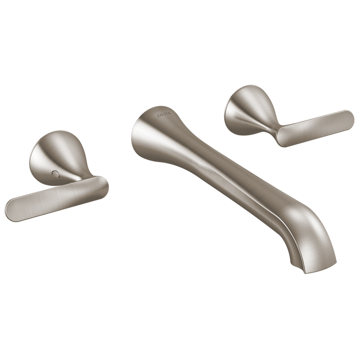 Delta Bonacci T3545LF Two Handle Wall Mount Bathroom Faucet - Lumicoat Stainless