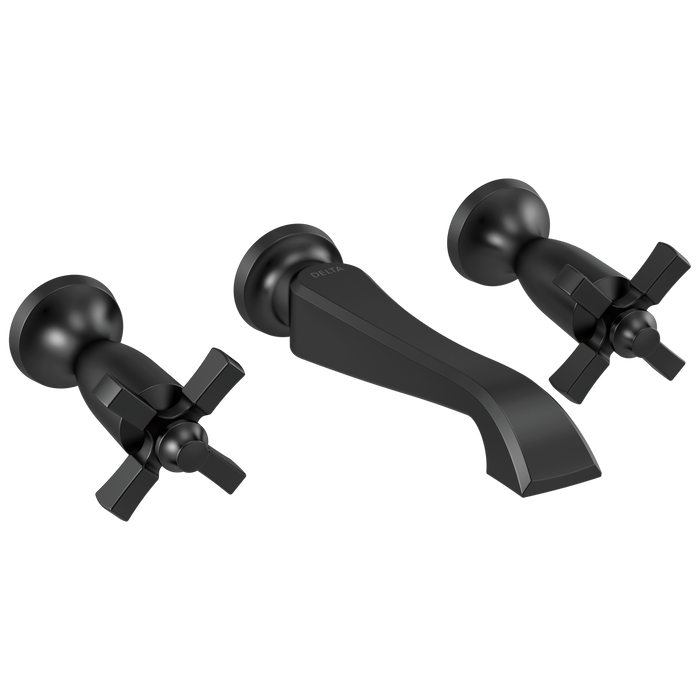Delta Delta Dorval™: Two Handle Wall Mount Bathroom Faucet Trim Only