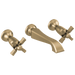 Delta Delta Dorval™: Two Handle Wall Mount Bathroom Faucet Trim Only