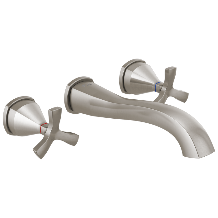 Delta Stryke T35766LF Two Handle Wall Mount Bathroom Faucet Trim - Lumicoat Stainless