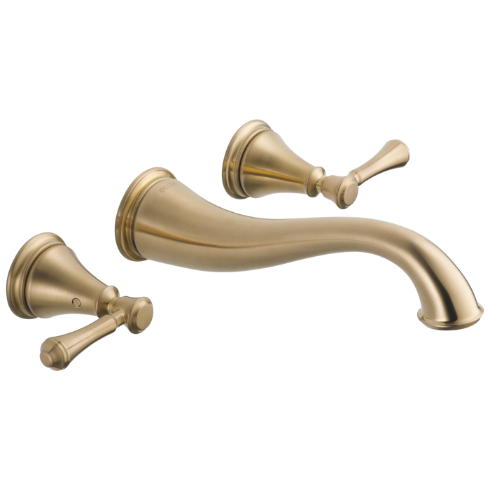 Delta T3597LF-WL Cassidy Two Handle Wall Mount Lavatory Faucet Trim