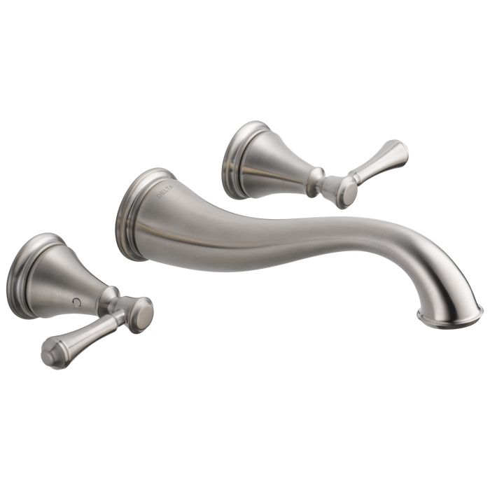 Delta T3597LF-WL Cassidy Two Handle Wall Mount Lavatory Faucet Trim