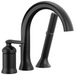 Delta Bonacci T3745 Three Hole Roman Tub Trim with Hand Shower - Matte Black