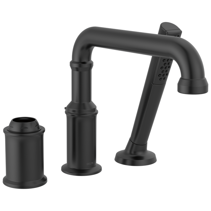 Three Hole Roman Tub Trim with Hand Shower - Less Handle
