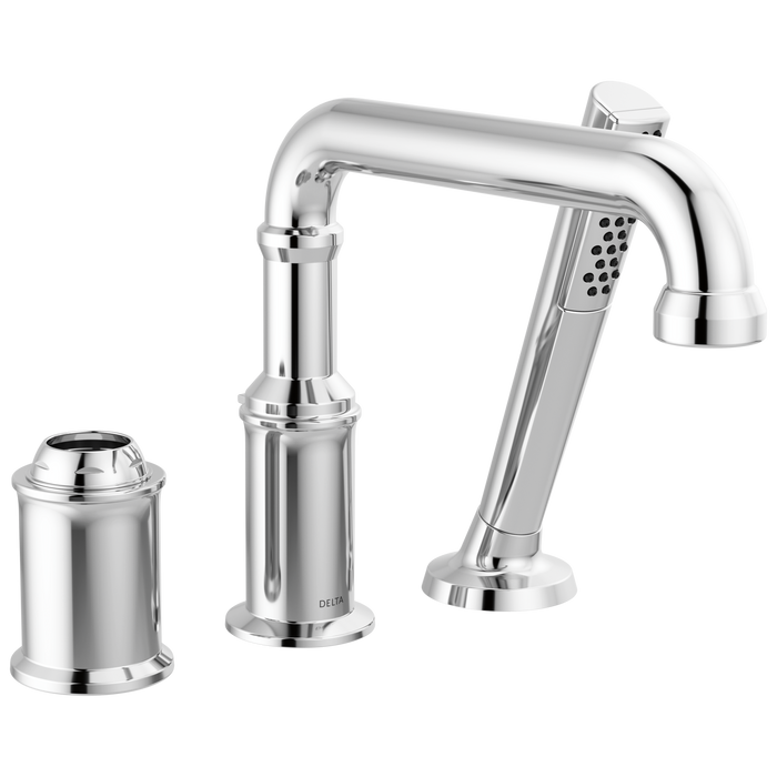 Delta Broderick: Three Hole Roman Tub Trim with Hand Shower - Less Handle