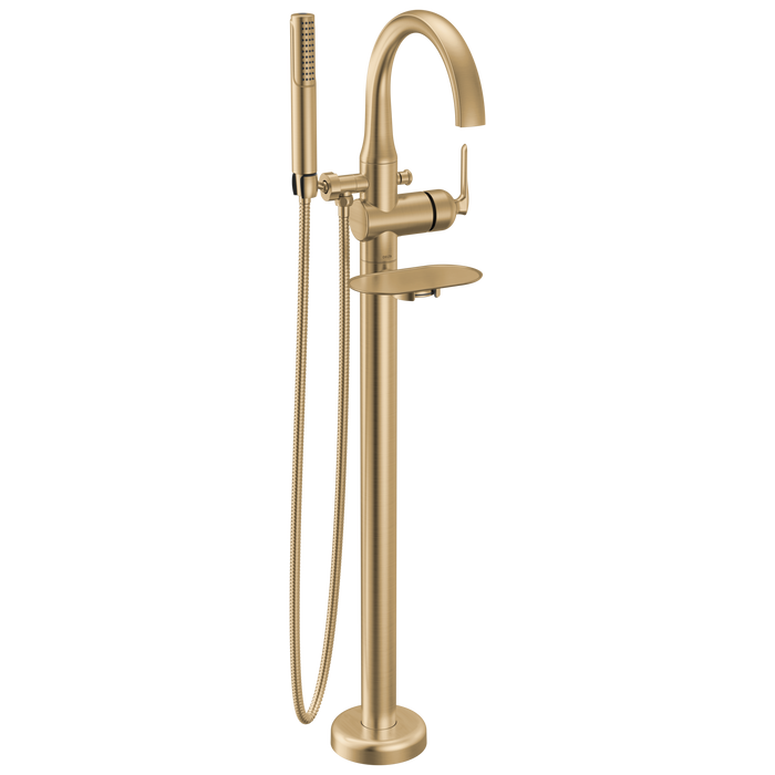 Delta Bonacci T4745-PN-PR Floor Mount Tub Filler Trim - Lumicoat Champagne Bronze