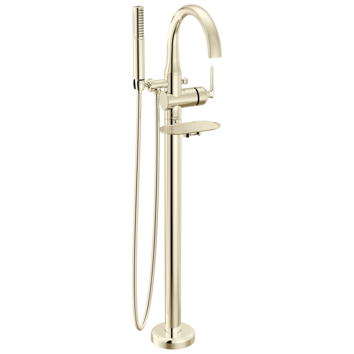 Delta Bonacci T4745-PN-PR Floor Mount Tub Filler Trim - Lumicoat Polished Nickel