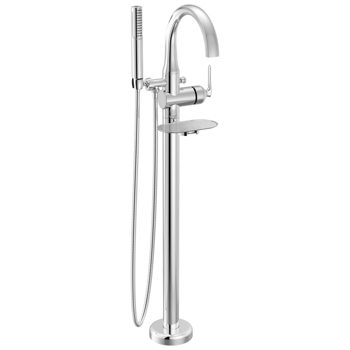 Delta Bonacci T4745-PN-PR Floor Mount Tub Filler Trim - Lumicoat Chrome