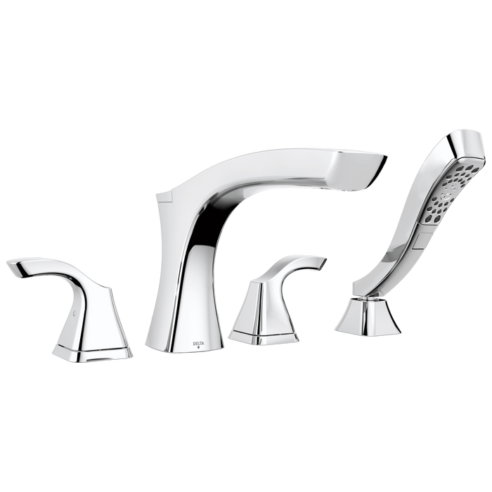 Delta T4752 Tesla Roman Tub with Hand Shower Trim