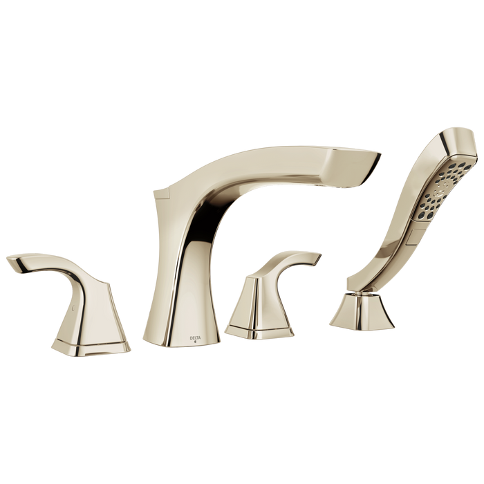 Delta T4752 Tesla Roman Tub with Hand Shower Trim