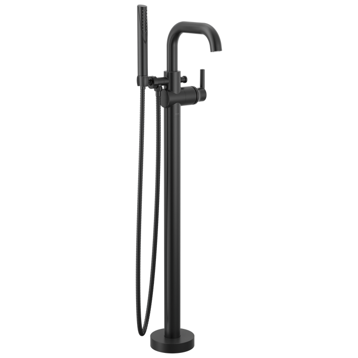 Delta Trinsic T4754 Floor Mount Tub Filler - Matte Black