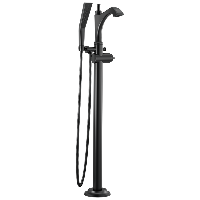 Delta Delta Dorval™: Single Handle Floor Mount Tub Filler Trim - Less Handle