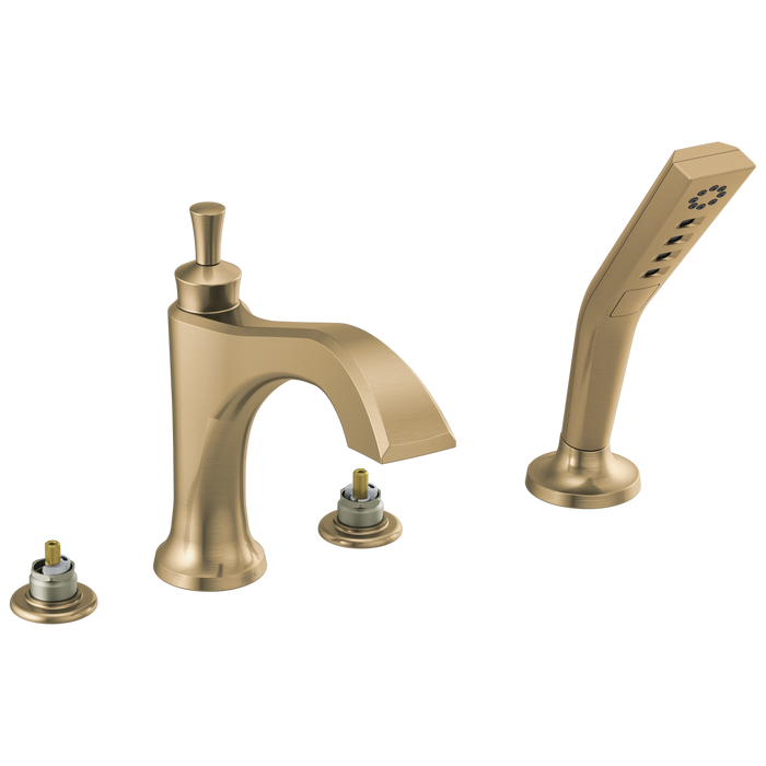 Delta Delta Dorval™: Roman Tub with Hand Shower Trim - Less Handles
