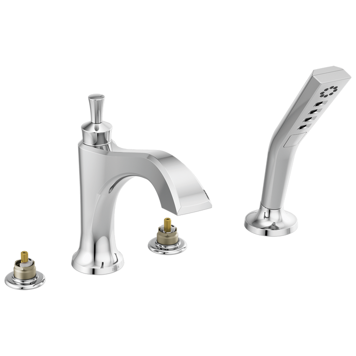 Delta Delta Dorval™: Roman Tub with Hand Shower Trim - Less Handles