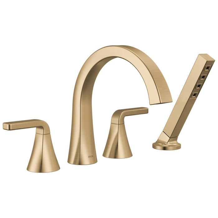 Delta Lineax T4762 Roman Tub Trim with Hand Shower - Champagne Bronze