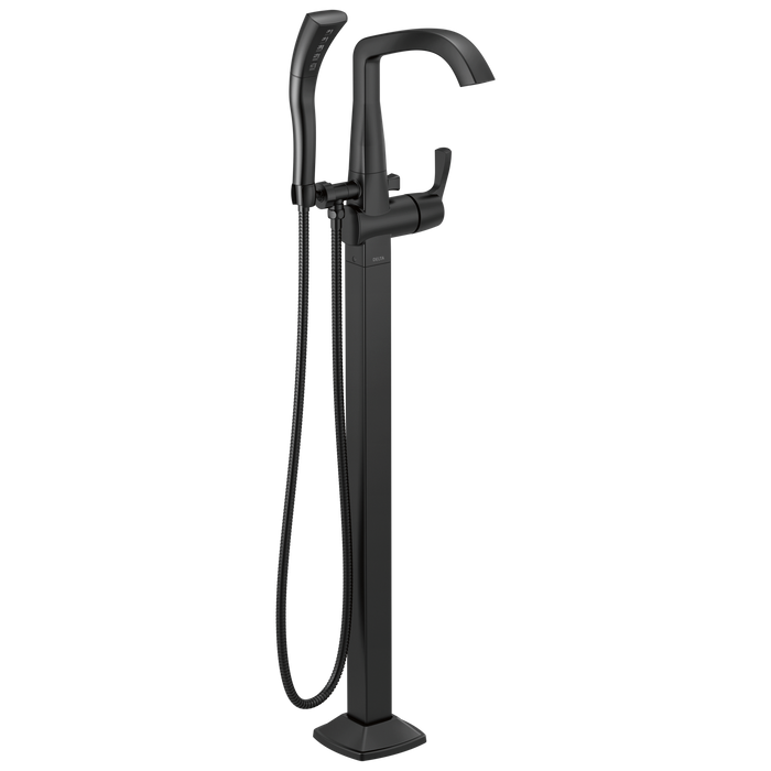 Single Handle Floor Mount Tub Filler Trim