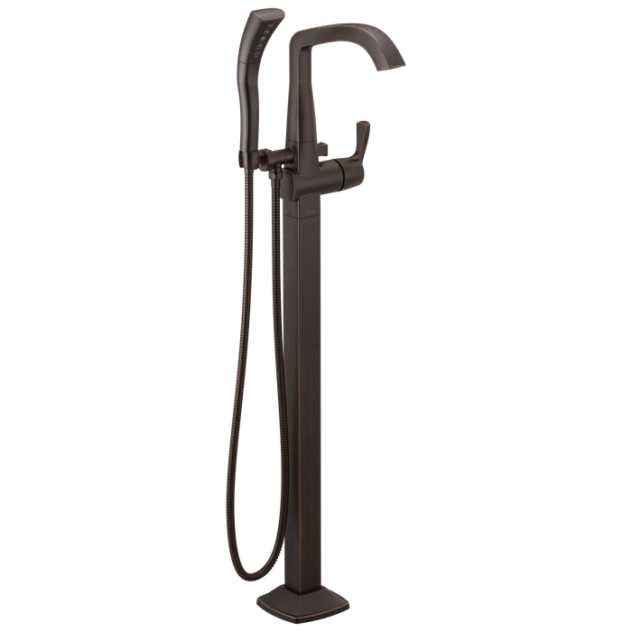 Single Handle Floor Mount Tub Filler Trim