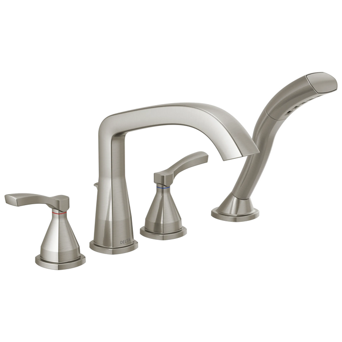 Delta Stryke T4776 Roman Tub Trim with Hand Shower - Lumicoat Stainless