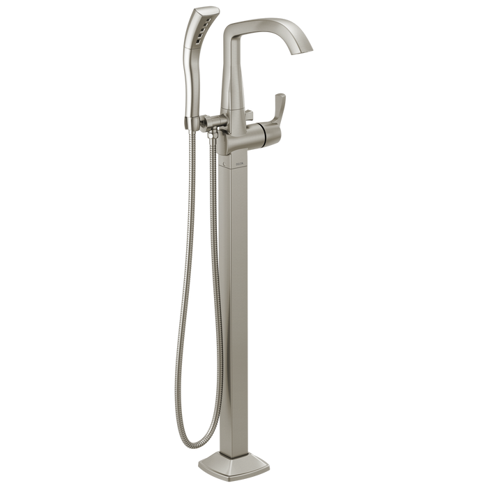 Delta Stryke T4777-PR Floor Mount Tub Filler Trim - Lumicoat Stainless