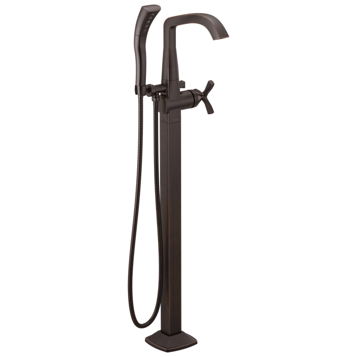 Single Handle Floor Mount Tub Filler Trim