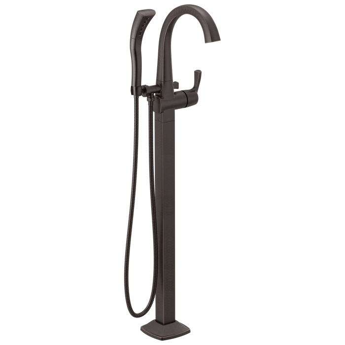 Single Handle Floor Mount Tub Filler Trim