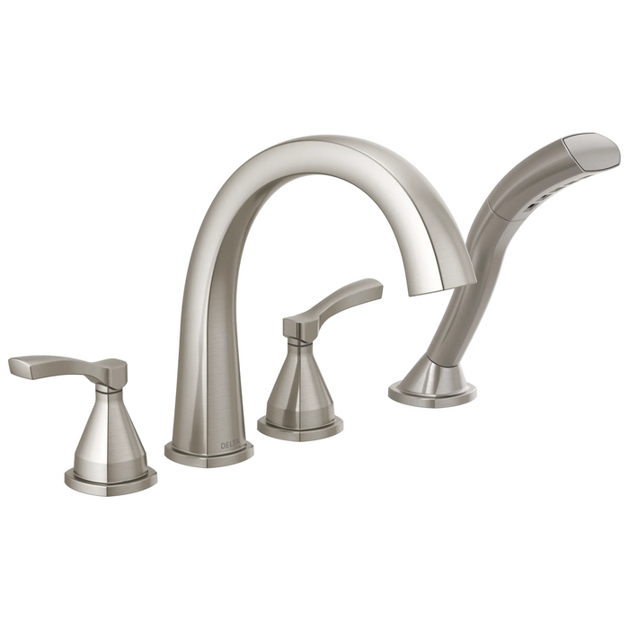 Delta Stryke T4777 Roman Tub Trim with Hand Shower - Lumicoat Stainless
