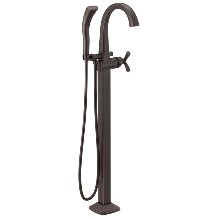 Single Handle Floor Mount Tub Filler Trim