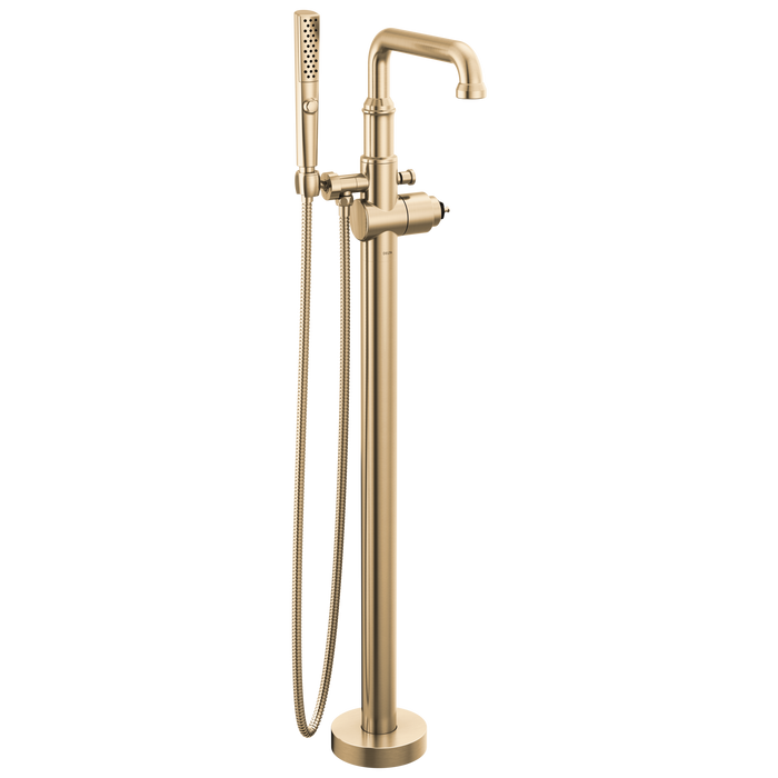Delta Broderick: Floor Mount Tub Filler Trim- Less Handle