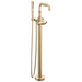 Delta Broderick: Floor Mount Tub Filler Trim- Less Handle