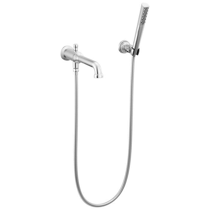 Wall Mount Tub Filler Trim with Hand Shower - Less Handles