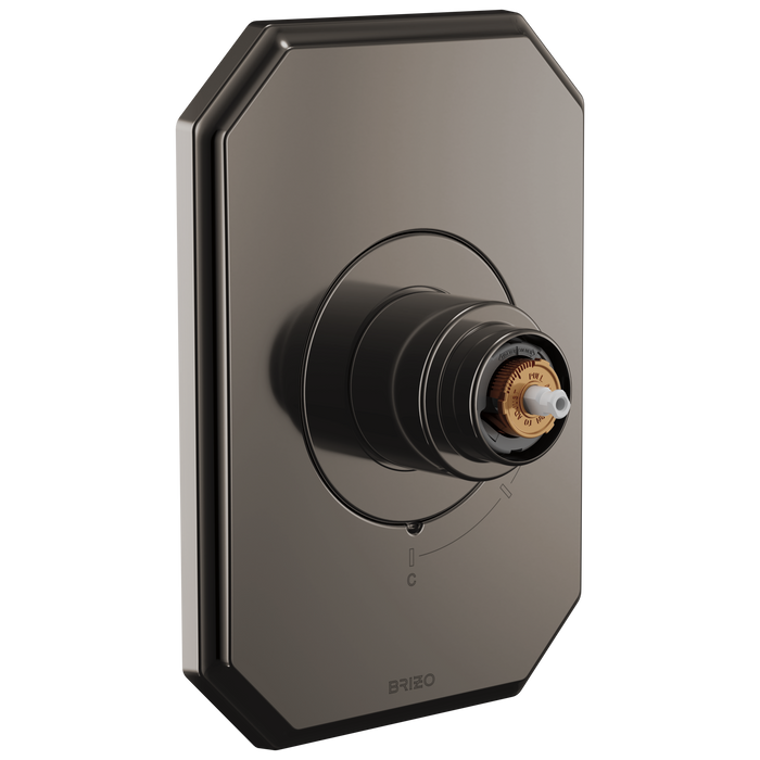 Brizo Beauclere T60P065 Pressure Balance Valve Only Trim - Less Handle - Brilliance Black Onyx