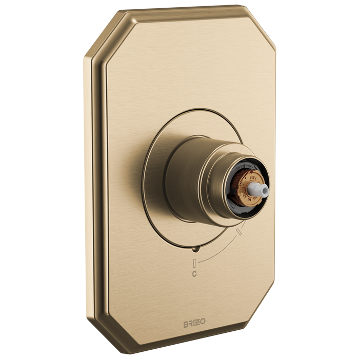 Brizo Beauclere T60P065 Pressure Balance Valve Only Trim - Less Handle - Luxe Gold