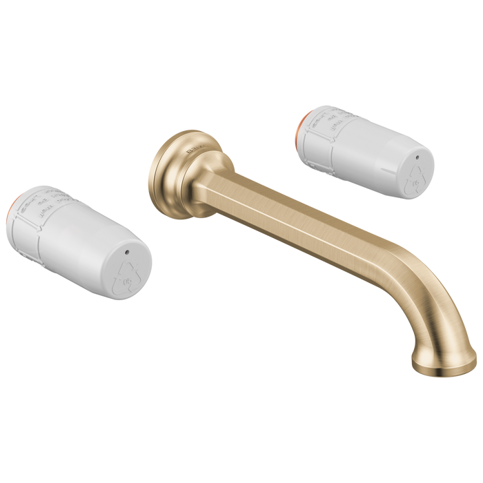 Brizo Beauclere T65865LF Two-Handle Wall Mount Lavatory Faucet - Less Handles 1.2 GPM - Luxe Gold