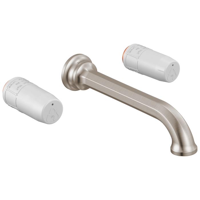 Brizo Beauclere T65865LF Two-Handle Wall Mount Lavatory Faucet - Less Handles 1.2 GPM - Luxe Nickel