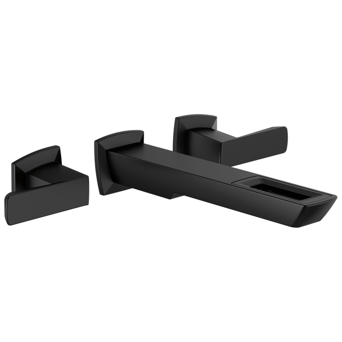 Brizo Brizo Vettis: Two-Handle Wall Mount Lavatory Faucet With Open-Flow Spout 1.2 GPM