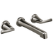 Brizo Levoir T65898LF Two-Handle Wall Mount Lavatory Faucet - Less Handles 1.2 GPM - Brilliance Black Onyx