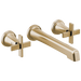Brizo Levoir T65898LF Two-Handle Wall Mount Lavatory Faucet - Less Handles 1.2 GPM - Luxe Gold
